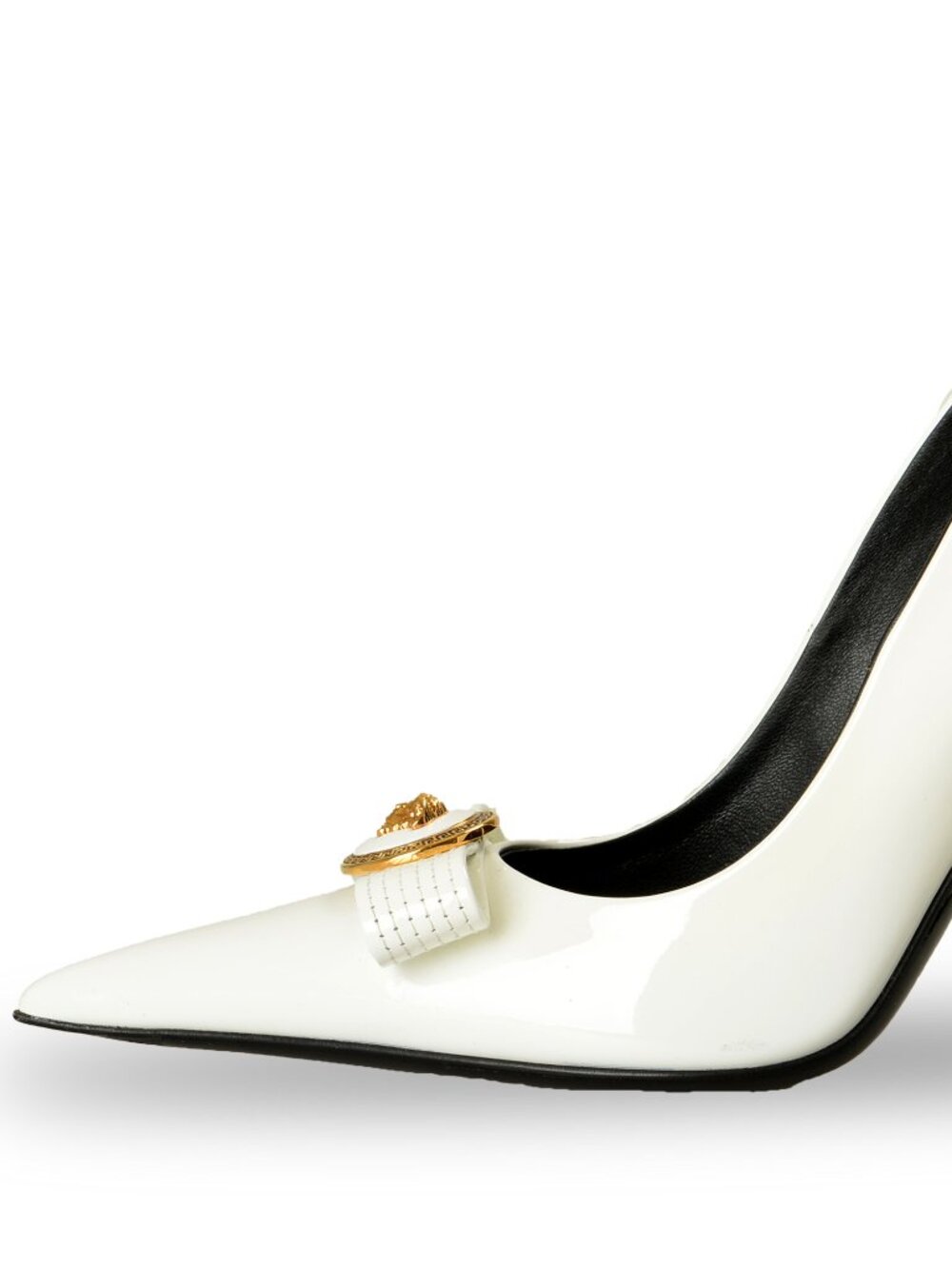 Versace Women's "Gianni Ribbon" 100% Patent Leather Pump Shoes US 6 IT 36 - Picture 2 of 8